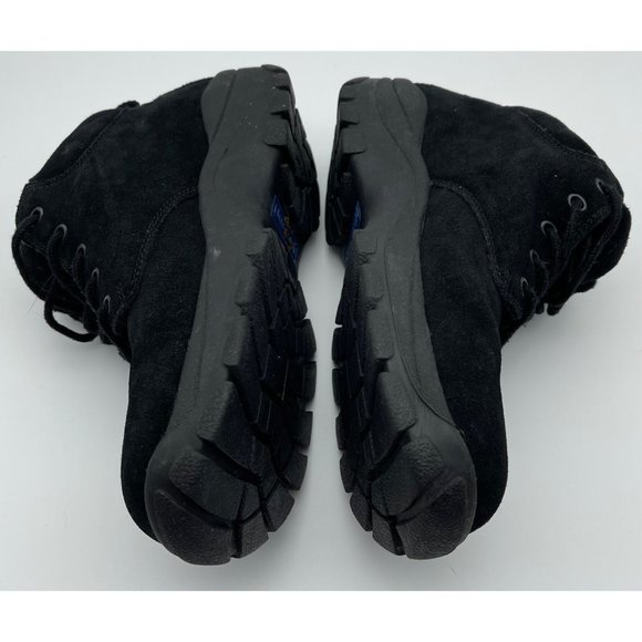 Woman's Lands End Hiking Boots shoes Size 7 Lace Up Black Suede - Picture 7 of 9
